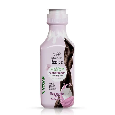 EVA OPTIMUM CARE RECIPE MARSHMALLOW SCENT SILK & SHINE BLEND CONDITIONER FOR DULL HAIR 350 ML